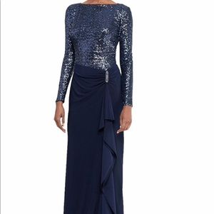 Lauren Ralph Lauren Sequin Maxi Dress, Navy